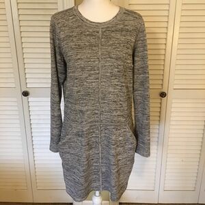 Athleta Heathered Grey Sweatshirt Dress Size M
